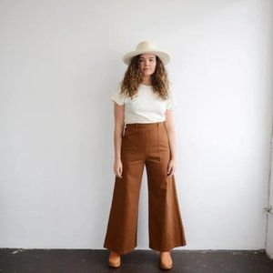 First Rite wide leg long trousers size L